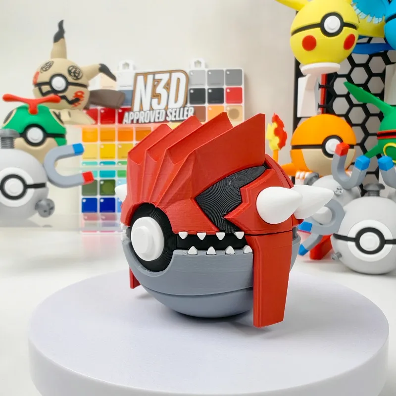 3D Printing Groudon Rayquaza Kyogre Poké Ball Pokémon Game Peripherals Collections Model Desktop Ornament Decoration Gift Toy