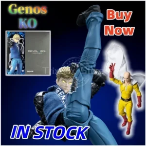 Hot One Punch Man Genos Action Figure Ko Genos Kaiyodo Revoltech Yamaguchi Movable Joint Anime Model Collectible Toy Kids Gift