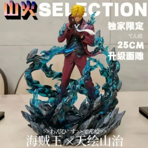ONE PIECE 25cm Figure Sanji Anime Figures Pop Smoking Sanji Figurine Devil Foot Statue Pvc Collection Kids Toys Birthday Gifts ﻿