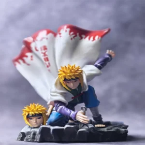 NARUTO Anime Figure Namikaze Minato Peripherals Model Toys Replaceable Header Statue Desktop Ornaments Birthday Gifts