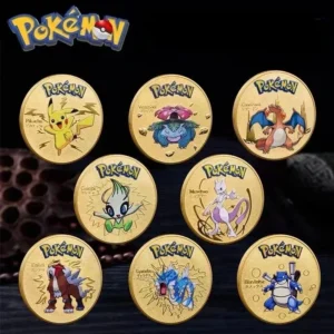 Pokemon commemorative Coin Metal Coins Anime Commemorative Coin Charizard Pikachu Golden Pokemon Cards Round Metal Coin Toy Gift