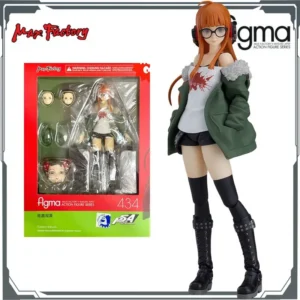 Max Factory Figma #434 Futaba Sakura-140mm Movable Doll PVC/ABS Material, Persona5 Style All-Ages Action Figurine for Anime Fans