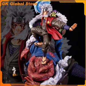 39cm New Naruto Anime Figure Jiraiya Peripheral PVC Model Premium Version Scene Statue Desktop Ornaments Birthday Gifts Toys