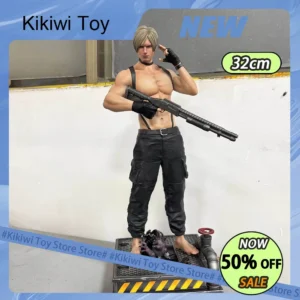 New 32cm Leon Scott Kennedy Anime Figure Resident Evil Game Gk Statue Figurine Model Doll Collection Room Decora Desk Toys Gift
