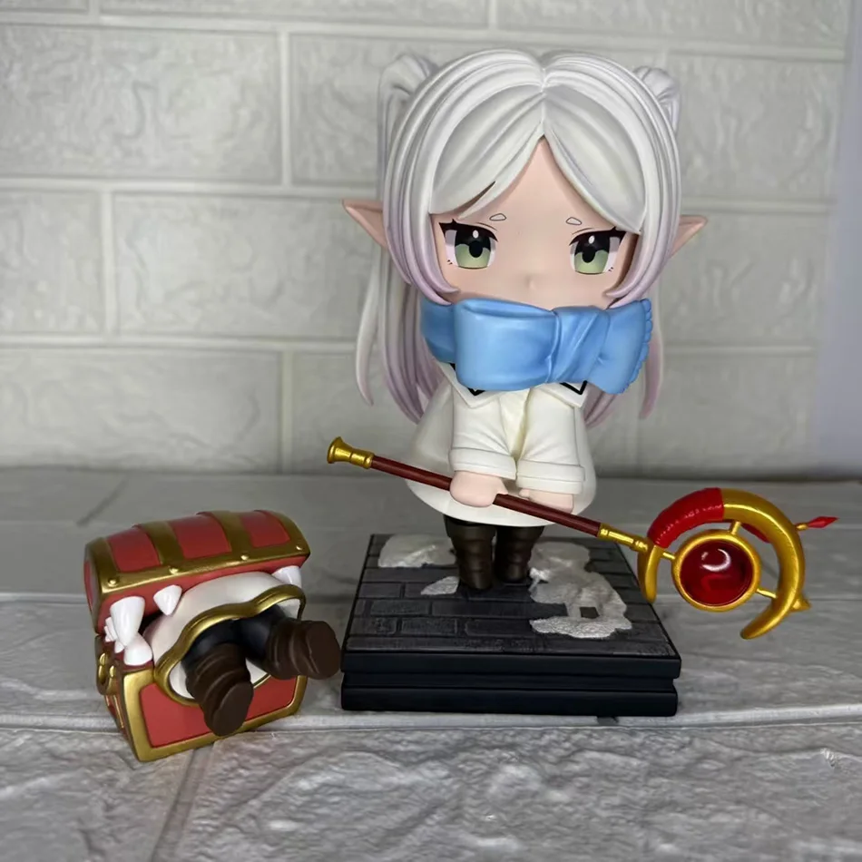 NEW Q Version Frieren Beyond Journey’s End Frieren Treasure Box Monster Anime mini Figure Anime Periphery Kawaii Toys Model Gift