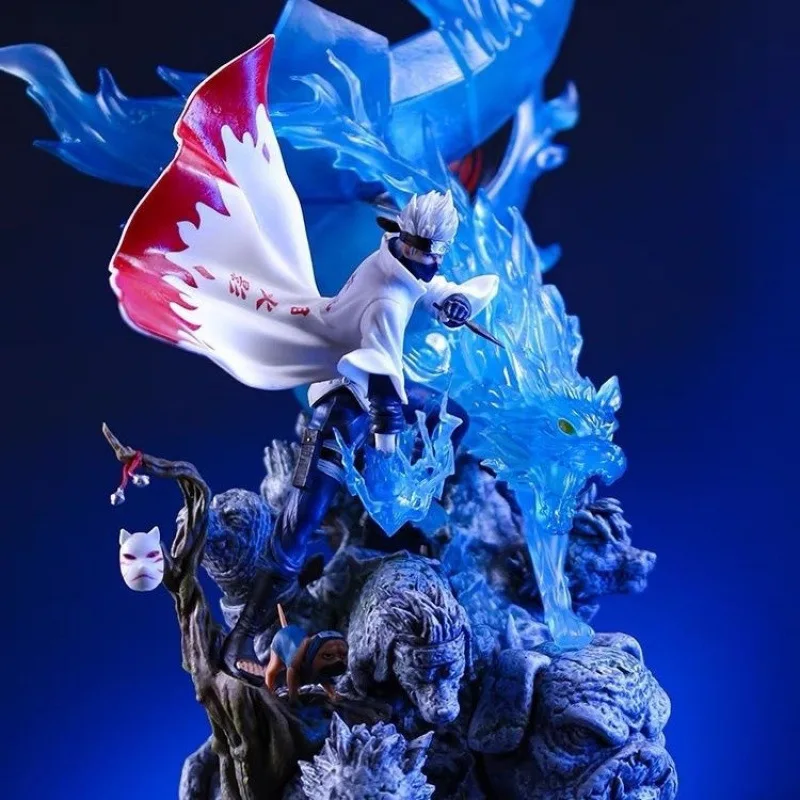 Naruto Anime Figure GK Hatake Kakashi 22cm Action Figure PVC Cartoon Characters Desktop Ornaments Friends Birthday Gifts Toys