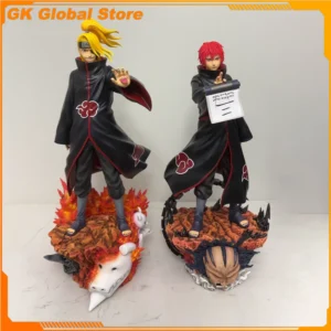 1/6 Naruto Sasori Deidara Akatsuki Peripheral Anime Figure Resin Standing Posture Statue Decorate Ornaments Birthday Gift Toys
