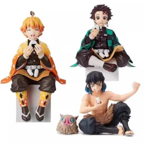 10-15cm anime Demon Slayer action figure PVC model doll collection toy car figure Kamado Tanjiro Nezuko sitting ornaments