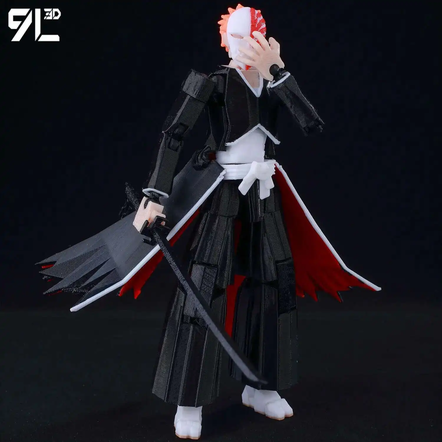 9L3D Lucky13 Titan 13 Ichigo Kurosaki Anime Action Figure Dummy 13 Sword Poseable Hollow Mask Model Birthday Surprise Decoration