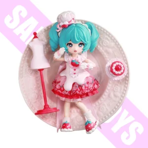 In Stock BLOKEES Miku Qi Yu Ji Limited Elevator Card Let's Have Strawberry Cake with  Miku Movable Figure Collection Gift