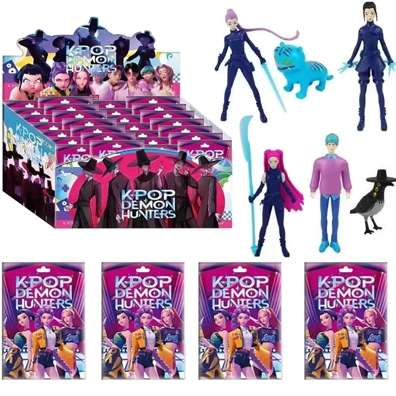 Anime Kpop Devil Hunter Blind Box Disassembly Fun Blind Bag Small Statue Peripheral Model Desktop Blind Box Decoration Gift