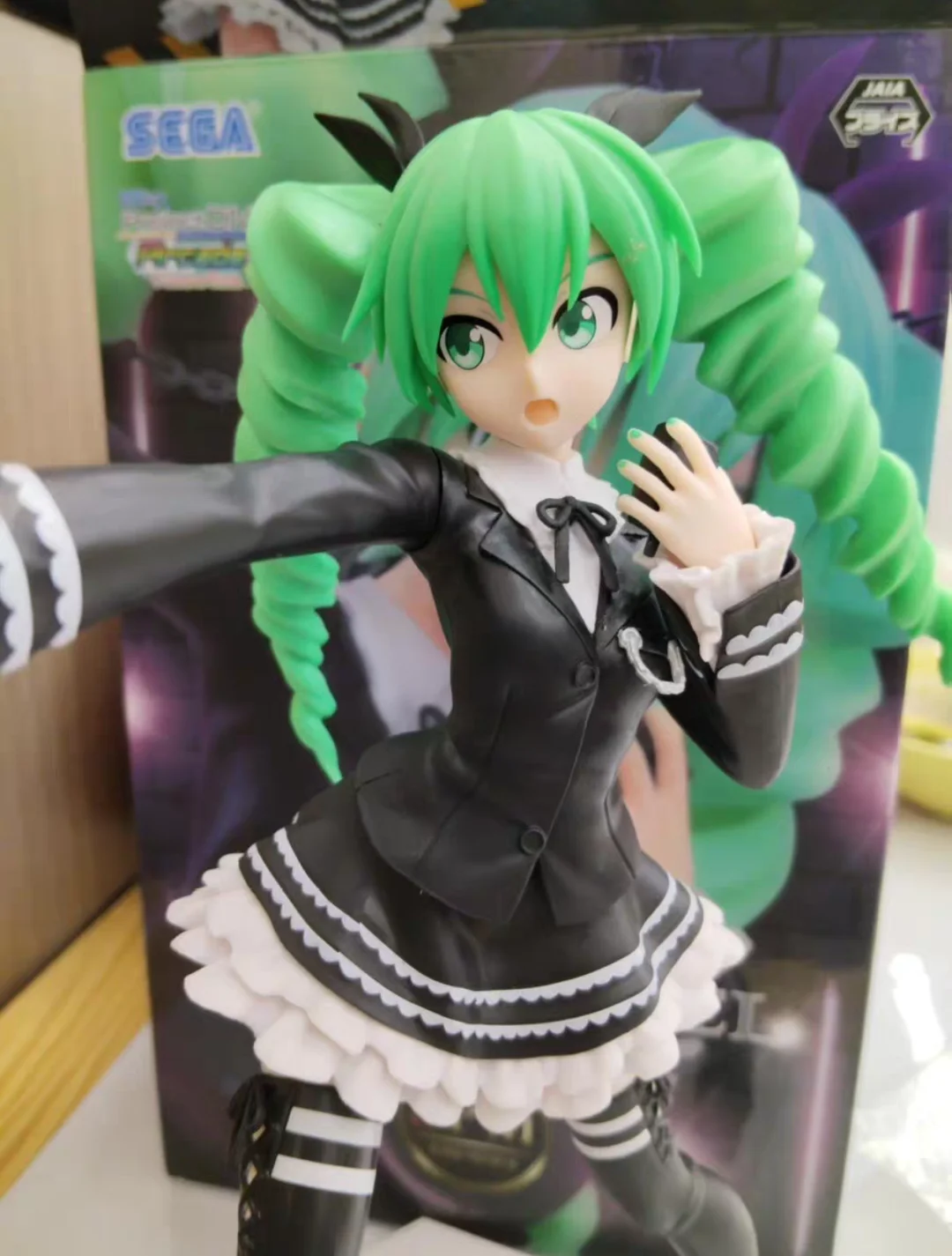 Original Sega Spm Hatsune Miku Action Figure Dark Angel Project Diva Arcade Future Anime Figurine Collectible Model Decora Gift