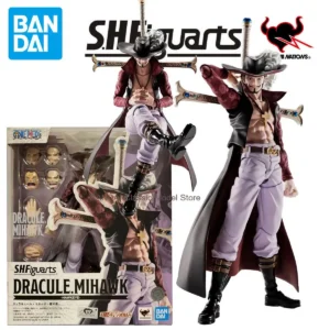 In stock Bandai One Piece Brand New and Sealed S.H.Figuarts Duracure Mihawk -Hawk's Eye Figures  Model Genuine Boxed Toy Gift