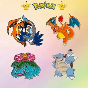 Pokemon Brooch Charizard XY Pikachu Blastoise Venusaur Eevee Badges Cartoon Badge DIY Making Kid Pins Brooch Cute Figures Gift