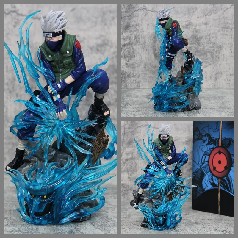 24cm New NARUTO Anime Figure Hatake Kakashi Peripheral PVC Model Scene Statue Desktop Decoration Ornaments Birthday Gifts Toys