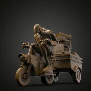 Unassambled   1/24   modern fantasy man with bike    figure  Resin figure miniature model kits Unpainted
