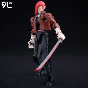 9L3D Neon Cyberpunk Female V Action Figure LUCKY13 Cybernetic Titan13 Multi-Jointed T13 Dummy13 Anime Collectible Model Toys