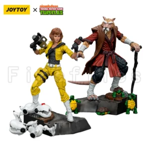 1/18 JOYTOY Action Figure Turtles Splinter April O'Neil Anime Model Toy