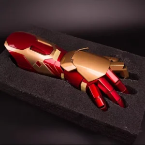 Left And Right Hands Iron Man Armor Wearable Arms Mk42 Gloves Cos Model Toys Led Lighting Decoration Prop Wearing Model Toy Gift