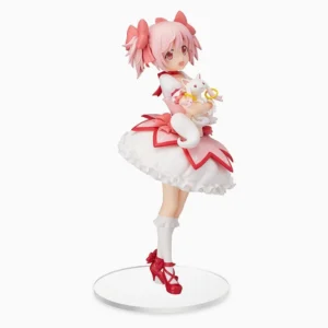 Anime Kaname Madoka Figure Standing Pose Action Figure Kyuubey kawaii model desktop ornaments Collection child toy Gifts 17cm