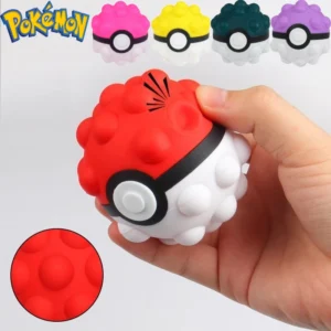 Pokemon Anime Poke Ball Squeeze Toy Anime Figure Kawaii Pet Toy Soft and Resistant To Falling Elf Poke Ball Toys Gifts
