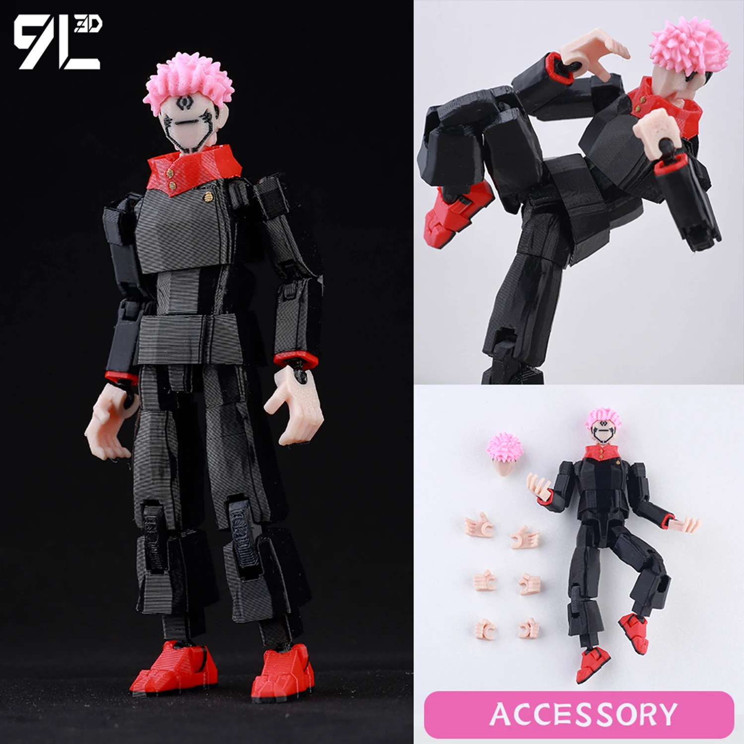 9L3D Printed Jujutsu Kaisen 3D Mini Figures, Satoru Gojo & Geto Suguru Action Model, Anime PVC Collectible Statue, Gift for Fans - Image 16