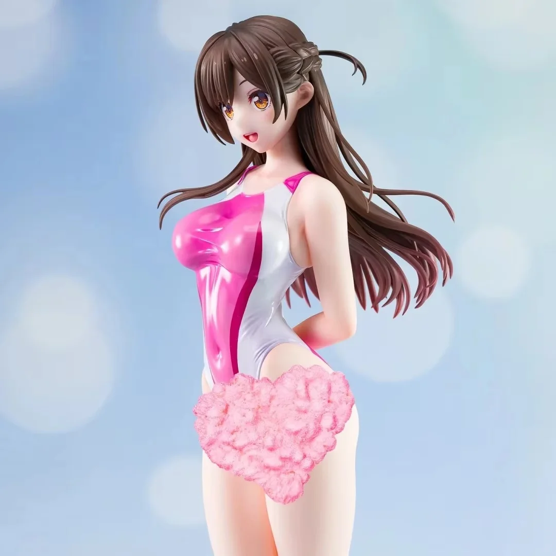 Mizuhara Chizuru Rent a Girlfriend Action Figure Athletics Swimsuit Standing Position Otaku Model Toy Collectible for Fans