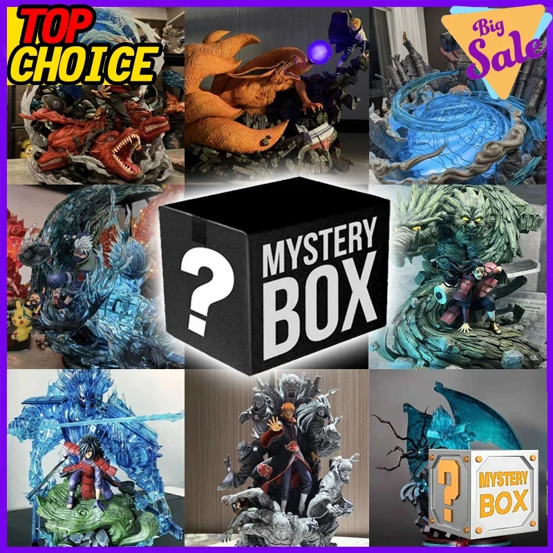 Naruto Anime Figure Blind Box 12 PCS Mystery Box Collection Random Character Uzumaki Naruto Sasuke Kakashi Action Figure Gift