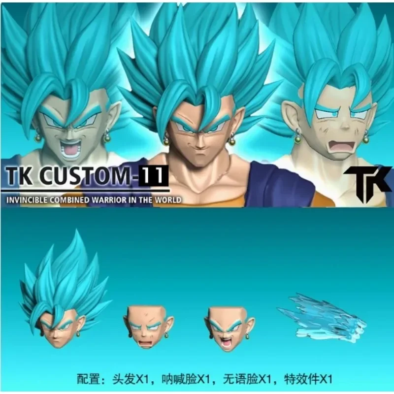 24-hour shippingTK TKCUSTOM TK TK008 TK009 Dragon Ball SHF Fit Vegetto New Heads Custom Headsculpt Set Action Figures Model Toys - Image 5