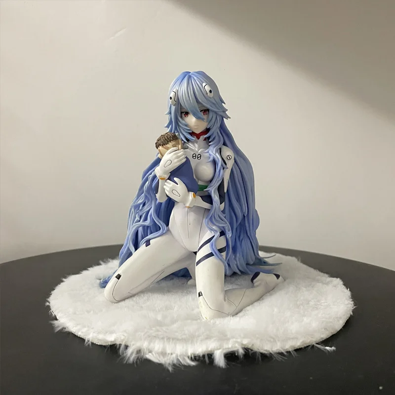 New Anime Neon Genesis Evangelion Eva Ayanami Rei 18cm Kawaii PVC Figure Collectible Model Toy Xmas Gift for Kids Doll Ornament