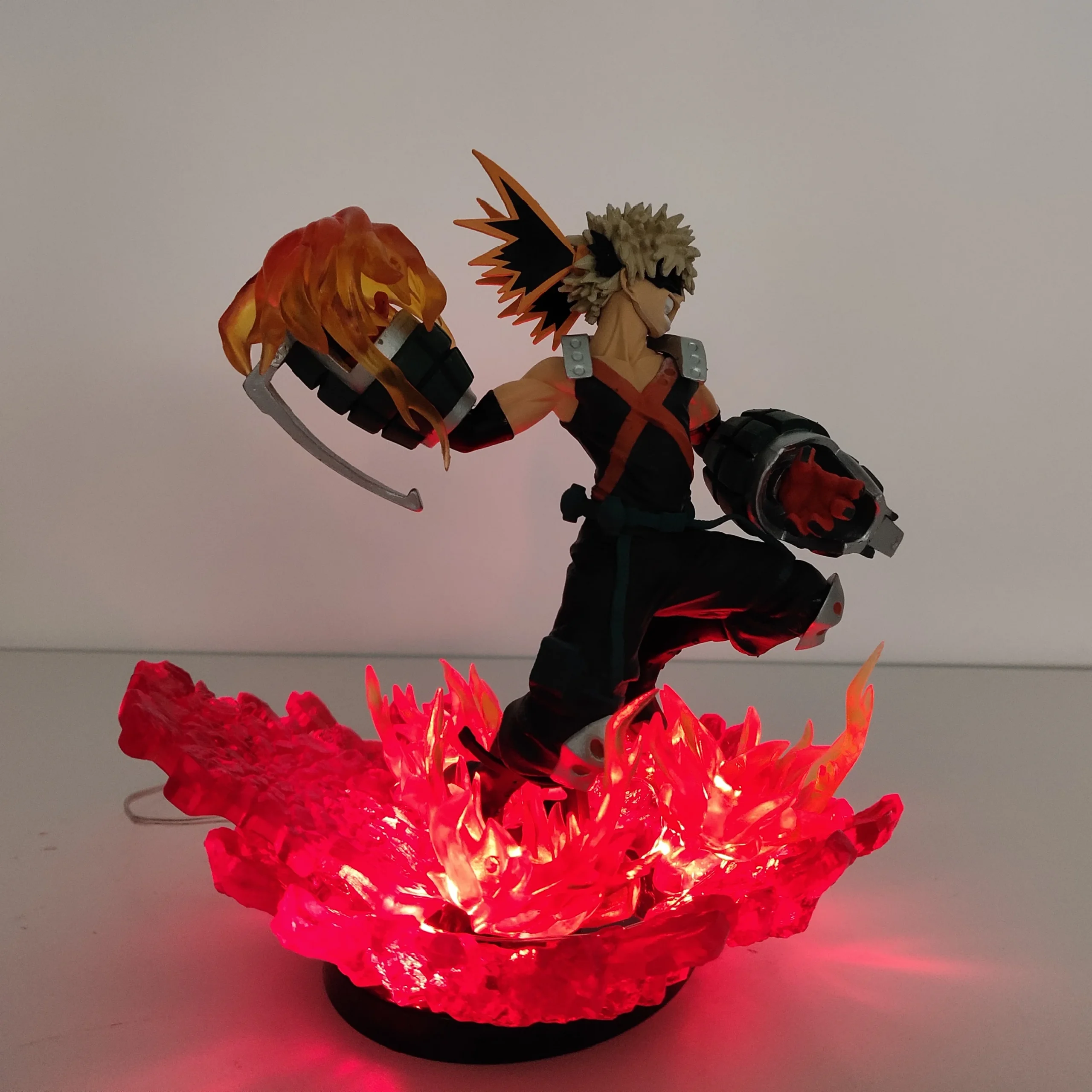 My Hero Academia Anime Midoriya Izuku & Bakugou Katsuki Lamp Led Bulb Action Figures Model Figurine Figure & Base & Lamp DIY - Image 8
