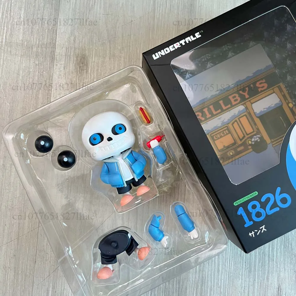 Undertale 1826 Sans Action Figure Model Toys Collectible Joint Movable Doll Bookshelf Decoration Present For Friends Cute Doll
