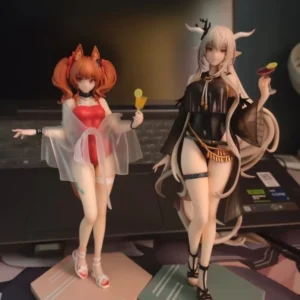 Anime Lappland Angelina Figure Shining Fox Girl Action Statue Little Demon Pvc Collectible Model for Collector Fans Toys Game Gifts