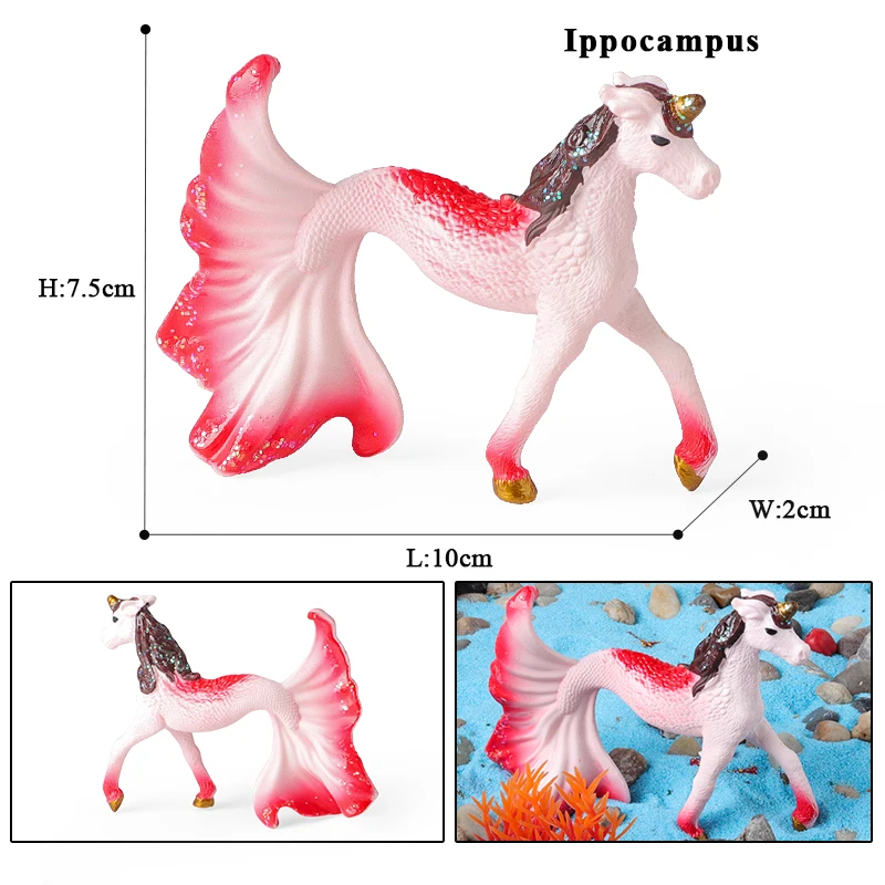 Oenux Beauty Fish Princess Mermaid Action Figures Model Elves Elf Pegasus Animal Figurines Doll Kid Toy Girl Gift Cake Toppers - Image 8