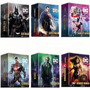 FondJoy Original Authentic Collector's DC Comics Series: Batman, Superman,Cyborg,Harley Quinn,Wonder Woman,Joker 7-inch Figures