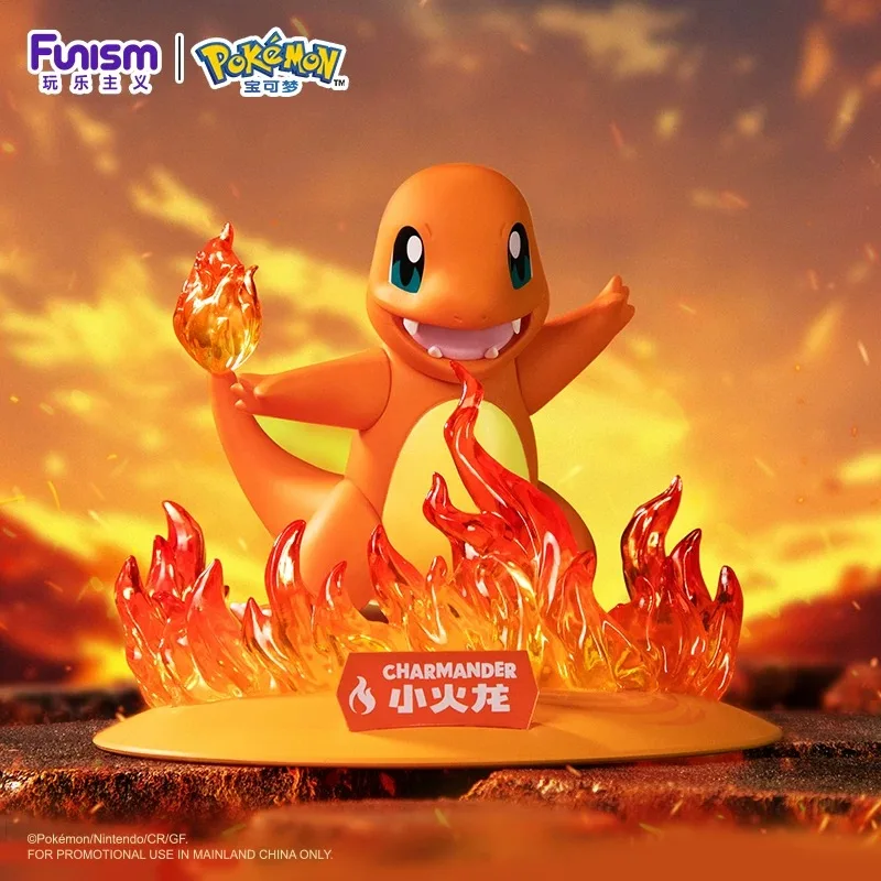 Genuine Funism Pokemon Sparkling Moment Series Squirtle Charmander Bulbasaur Action Figure Model Toys Birthday Gift