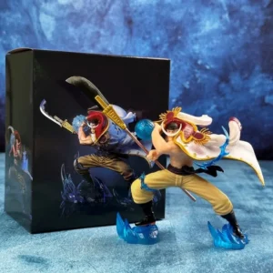 Bandai One Piece 11cm LX White Bearded One Piece Battle Pose Statue Scene Model Anime Character Box Set Handmade