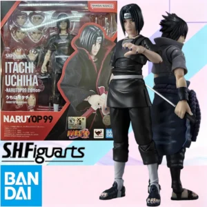 In Stock BANDAI Original S.H.Figuarts Naruto ITACHI UCHIHA SASUKE UCHIHA SHF Action Figure Model Gift for Kid Foam Box Packaging