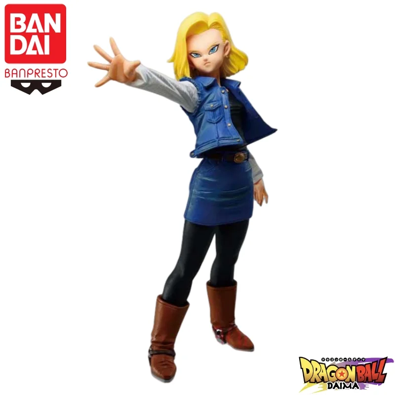 In Stock Bandai Original Banpresto Dragon Ball Match Makers Android 18 Action Figure Model Doll Brand New Boxed Figurine