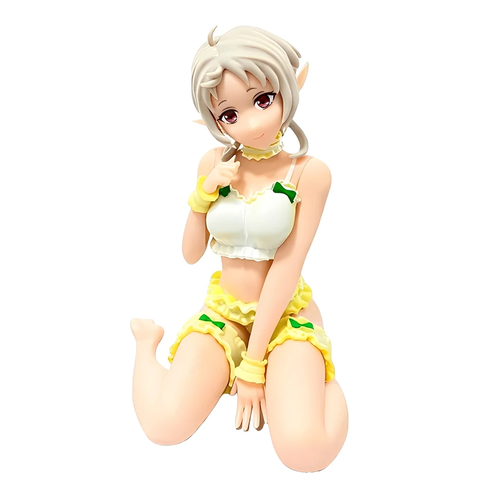 Anime Unemployed Reincarnation Character Swimsuit Hilufiette Figurine Anime Beautiful Girl Sitting Figurine PVC Model Decoration