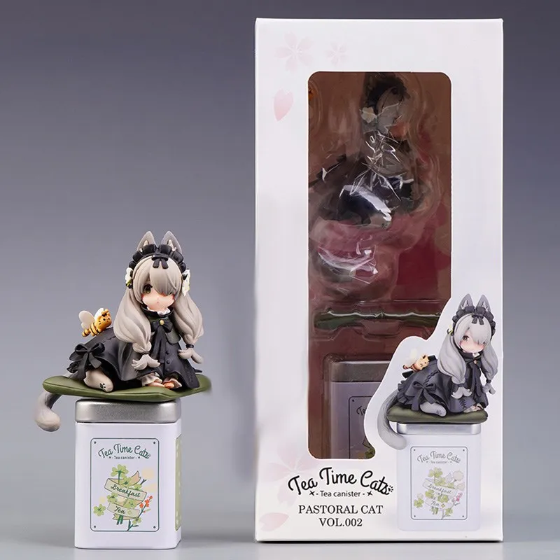 12cm Tea Party Cat Anime Figure Q Version Kawaii Tea Time Cats Tea Pot Cat Action Figure Collection Model Japanese Dolls Hobbies - Image 7