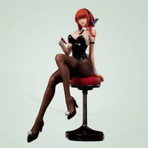 Chainsaw Man Makima Bunny Girl Hand-Made Ornament Action Figure Collectible Toy Second Edition Dominant Demon Animation Model