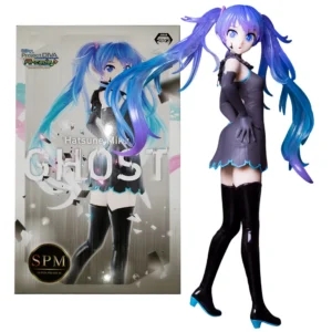 21CM Anime Hatsune Miku Project Ghost Hatsune Miku Black Dress Lolita Model Toy Gift Collection Aciton Figure