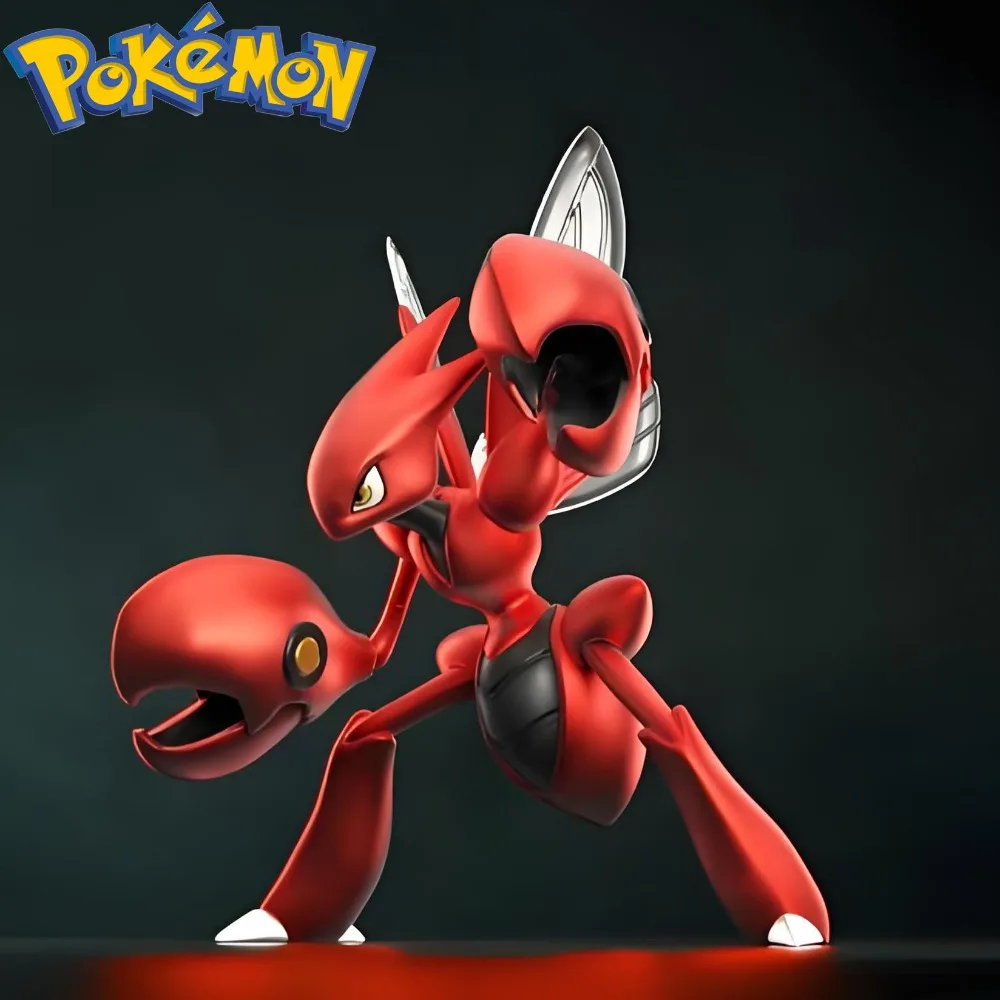9cm/3.54in Anime Pokemon Figure Scizor Action Figure PVC Collection Model Toys for Children Gifts