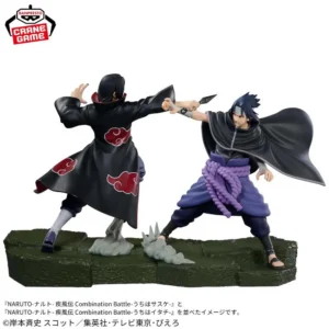 Officially Licensed BANPRESTO Naruto Shippuden Combination Battle Uchiha Sasuke Uchiha Itachi Figure Anime Model Toy