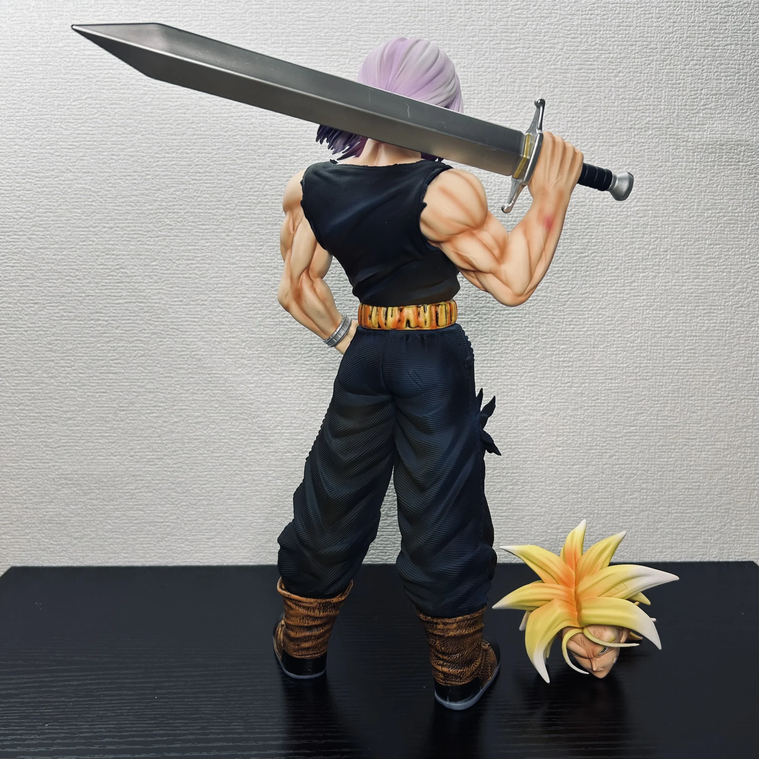 32cm/12.59inch Dragon Ball Z Trunks Figure Replace Heads Future Trunks Super Saiyan Action Figures Collection Mode Toys Gifts