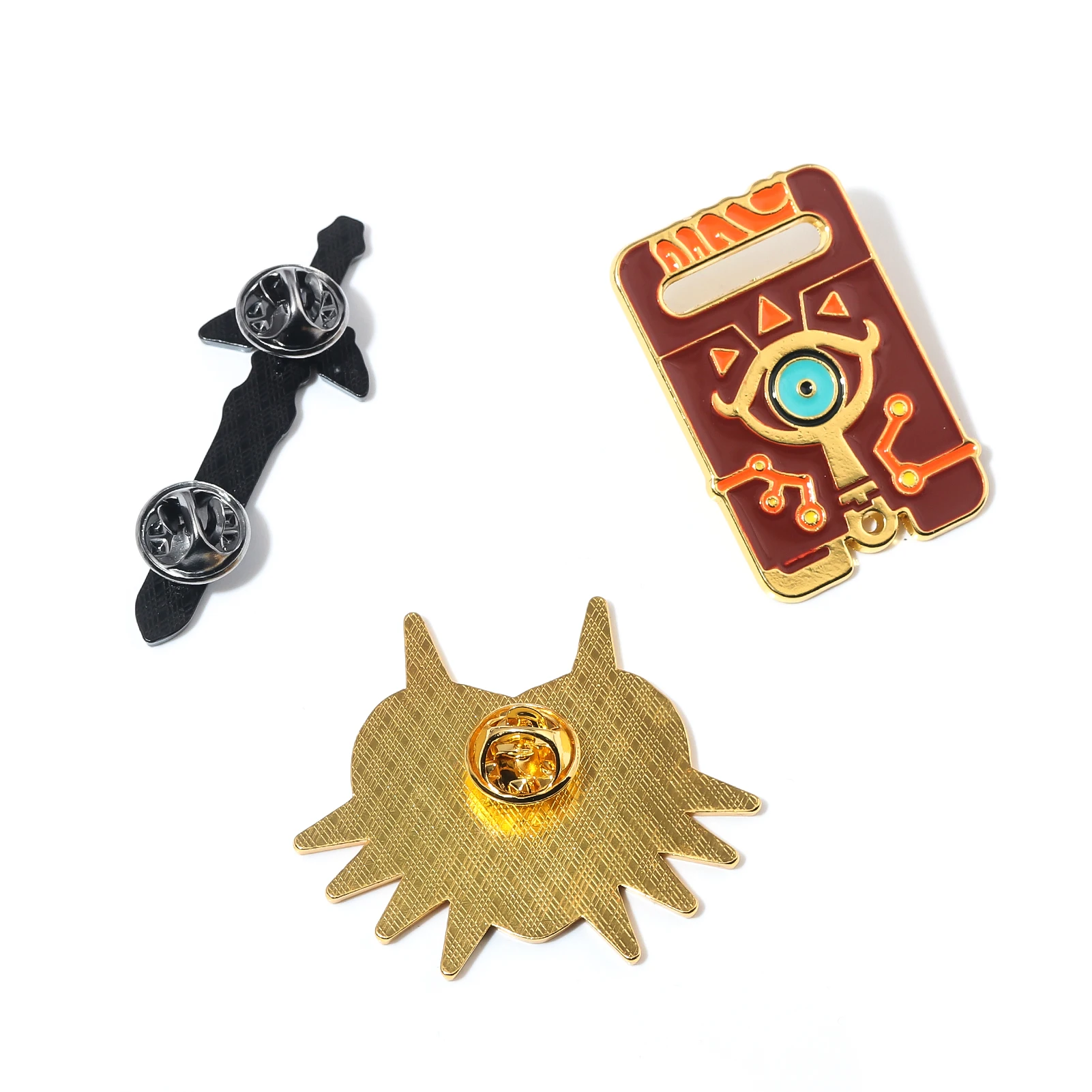 Anime Legend of Zelda Brooch Breath of The Wild Sword Shield Warrior Metal Badge Clothes Bag Accessories Jewelry Accessories