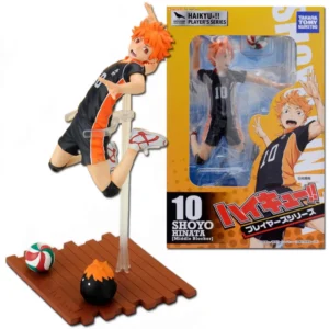 26CM Anime Haikyuu Tobio Kageyama Shoyo Hinata Figure National Competition Net Jumping Pose 1/8 Model Toy Gift Aciton Figure