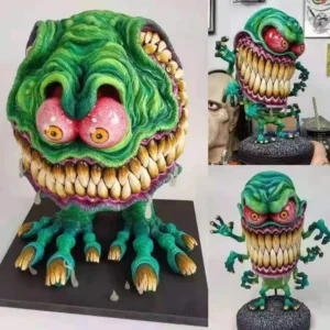 Halloween Rat Crazy Mouse Rat Fink Car Repairer Figurines Hake Head Doll Desktop Decoration Design Crafts Gifts Sculpture Model