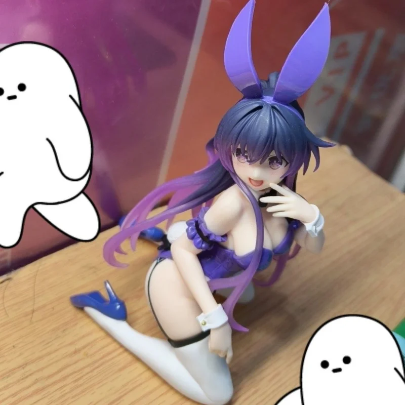 Genuine Taito Date A Live Desktop Cute Tohka Yatogami Bunny Girl Anime Figure In Stock Collectible Desktop Display Decor Model